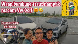 PERODUA MYVI G3 AWOKDEW WRAP BUMBUNG HITAM  TERUS NAMPAK SPORTY  GRAFIXX MOTORSPORTS [upl. by Adala]