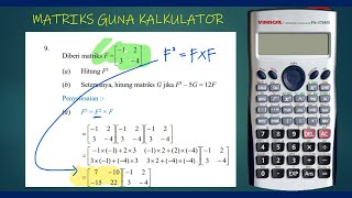 MATRIKS GUNA KALKULATORMUDAHNYA MATEMATIKCIKGU ABDULLAH [upl. by Cecily]