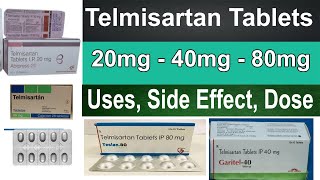 Telmisartan tablets 40 mg 20 mg 80 mg in Hindi  Pharmacology  uses side effect Dosage [upl. by Ocram]