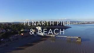 Drone Views Over Penarth Pier amp Beach [upl. by Alby]