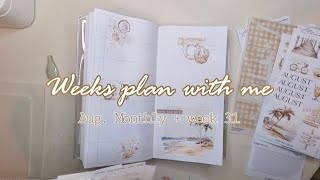 Plan with Me “Salty Breeze”Part 1July 29Aug4  Monthly Theme Ocean youtubecollabloopgroup pwm [upl. by Shaina55]