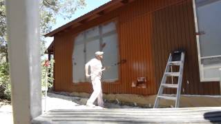 How to apply Cabot Solid Color Acrylic Stain on T111 Siding [upl. by Cedell]