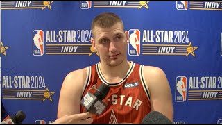 Nikola Jokic Speaks After NBA AllStar Game Jokes Luka Doncic Terrible For ASG [upl. by Nospmis]