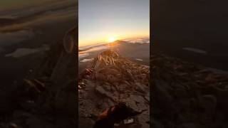 Crib Goch Sunrise 🌅 snowdonia mountains hiking ukmountains cribgoch doglife climbing fyp [upl. by Mcleroy190]