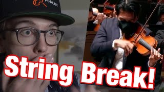 RAY CHEN STRING BREAK Tchaikovsky Violin Concerto  Violinist Reacts [upl. by Ahsircal]