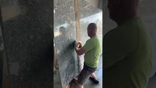 Cutting the Granite for the Fire Pit Bench [upl. by Nisa]