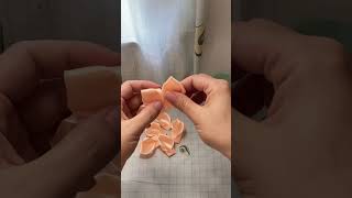 DIY Ribbon Dahlia Flower Easy Craft for Beginners diy ribon craft flowers [upl. by Ardnayek793]