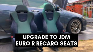 How To Install After Market Seat  JDM Accord Euro R CL7 Recaro Seat [upl. by Eicats]