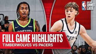 TIMBERWOLVES vs PACERS  NBA SUMMER LEAGUE  FULL GAME HIGHLIGHTS [upl. by Francklin325]