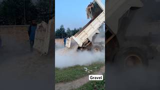 AmazingUnloading gravel truck concretegraveltechniquesshorts [upl. by Strohl]