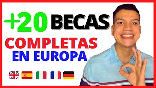 ✅20 Becas para Latinoamericanos ESTUDIAR EN EL EXTRANJERO l Beca en EUROPA [upl. by Nemrak]