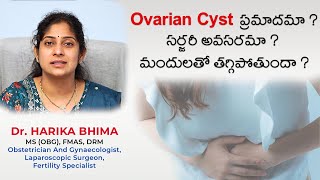 Ovarian Cyst  సర్జరీ అవసరమా  మందులతో తగ్గిపోతుందా   Dr Harika Bhima Obstetrician amp Gynecologist [upl. by Moore]