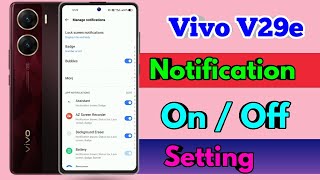 vivo v29e notification off setting vivo v29e notification setting [upl. by Cally]