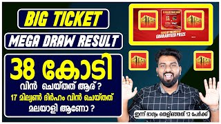 Big Ticket  38 കോടി നേടിയത് മലയാളിയാണോ   ഇന്ന് ഭാഗ്യം തെളിഞ്ഞത് 12 പേർക്ക്  265th Draw Result [upl. by Brandtr]