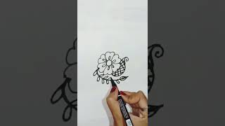 Flower Drawing Technique art draw creativeart technique [upl. by Myrtice933]