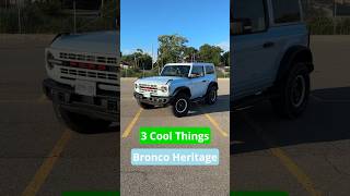 3 Cool Features 2024 Ford Bronco 2Door Heritage carreview carbuying suvs bronco [upl. by Trahurn]