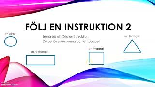 FÖLJ EN INSTRUKTION 2 [upl. by Anaj507]