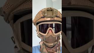 Tan upgraded FAST HELMET review air soft gear [upl. by Noraa277]