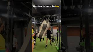 Awkward Gym Moment Random Guy Interrupts Womans Heavy Bag Workout [upl. by Spearing]