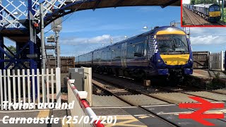 Trains around Carnoustie 250720 [upl. by Dnamron]