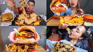 ASMR Best Fast Food Burger  Cheese Fries Mukbang Compilation  Satisfying Big Bites [upl. by Hebner292]