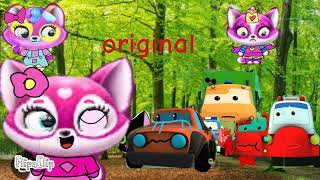 catty and Rosie fluvsies show pinky and candy and galassia road ranger Disney cars 2 traced [upl. by Minny133]