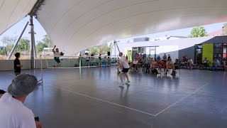 Open Singles Net Final  22nd IFPA European Footbag Championships  Jaworzno 2022 [upl. by Uoliram]