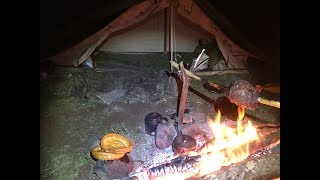 SOLO FISHING CAMP UNDER CANVAS AND SPIT ROAST BEEF DINNER [upl. by Delamare]