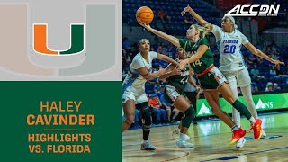 Miamis Haley Cavinder Roasts The Gators For 31 Points [upl. by Ereynihc]