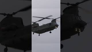 RAF Chinook landing at RAF Holbeach [upl. by Ylekalb]