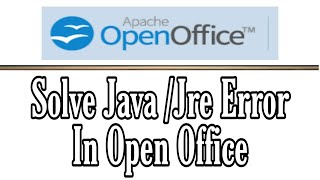 Solve JRE Error in Open Office Dbase [upl. by Origra]