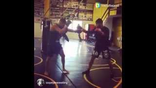 Anthony Pettis sparring with Yair Rodriguez [upl. by Dee Dee]