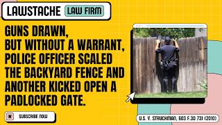 Guns drawn and without a warrant police scaled the backyard fence and kicked in a padlocked gate [upl. by Lavona]