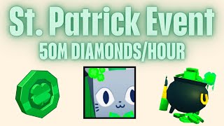 🍀BRAND NEW ST PATRICK EVENT IS A F2P DIAMOND FARM  Pet Simulator 99 Update 7 [upl. by Gent]