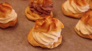 PROFITEROLES CASEROS  Rellenos de Trufa y Nata  Petisús Pasta Choux [upl. by Aneehsat]