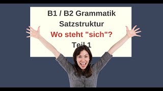 ᐅ Deutsch Satzbau  Reflexivpronomen Wo steht quotsichquot im Satz B1B2Deutsch für Fortgeschrittene [upl. by Holsworth]