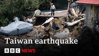 Taiwan earthquake At least seven dead and hundreds injured after 74 magnitude strike [upl. by Grigson]