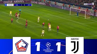 LOSC LilleJuventus 11  UEFA Champions League 202425  Highlighst della Partita [upl. by Ahsiaa]