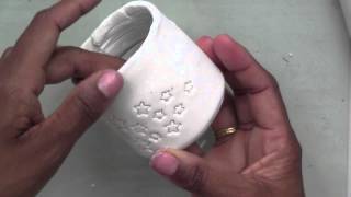 Handmade DIY Clay Star Jar Candle Holder  Karin Joan [upl. by Maddocks21]