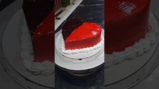 Heart shape cake strawberry and chocolate glaze youtubeshorts trending short shortvideo [upl. by Yelah]