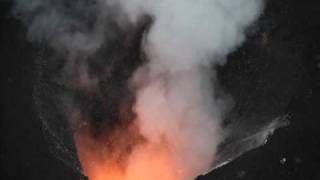 Spattering lava from a crater of Ambrym volcano Vanuatu [upl. by Ahseet]