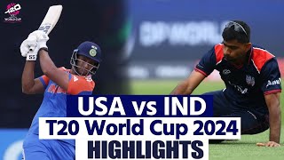 USA vs IND T20 World Cup 2024 Highlights United States vs India T20 World Cup Full Highlights [upl. by Agostino]