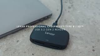 Lexar Professional CFexpress™ Type B  SD™ USB 32 Gen 2 Reader [upl. by Anirtak]