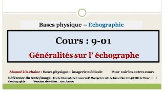 0901 Généralités sur l échographique  Echographie [upl. by Sitoiganap]