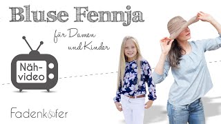 Nähen für Anfänger BluseTunika Fennja für Damen und Kinder [upl. by Smaj]