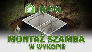 Montaż szamba betonowego w wykopie u klienta w cenie zbiornika Przykładowa realizacja Irpol [upl. by Halie]