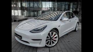 Tesla Model 3 Performance 75kWh 490 Cv Première main dual motor AWD Intérieur premium blanc [upl. by Ydolem]