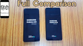 Samsung Galaxy A32 vs Galaxy A31 full Comparison with Display amp UI Features [upl. by Nudnarb]