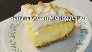 Banana Cream Meringue Pie Less Fat Less Sugar [upl. by Yleme721]