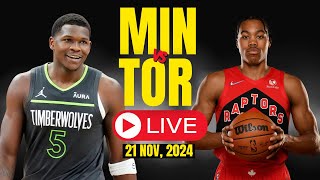 🔴LIVE  Toronto Raptors Vs Minnesota Timberwolves Full Game  NBA Live  NOV 21 2024  Live Score [upl. by Carly]